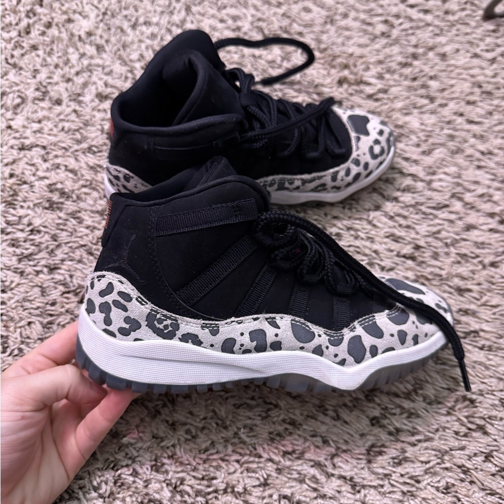 Jordan Black and White Animal Print Sneakers
